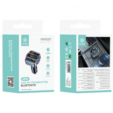 IKREA WR9207 TRANSMISOR FM BLUETOOTH PARA COCHE CON 2 USB