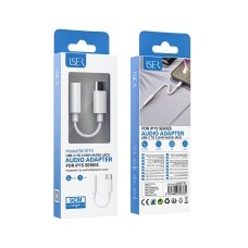 ISER SK1073 ADAPTADOR DE AUDIO TYPE-C TO 3.5MM PARA SERIES IPHONE 15 BLANCO