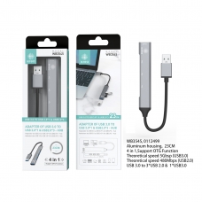 IKREA WB3545 ADAPTADOR OTG 4 IN 1 USB3.0 TO USB3.0*1 + USB2.0*3-HUB