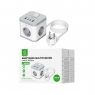 MX0229 ADAPTADOR MULTIFUCIÓN CARGA RÁPIDA 3TOMAS DE CORRIENTE + 4 PUERTOS USB
