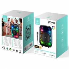 IKREA WF4089 ALTAVOZ HIFI PORTÁTL BLUETOOTH CON MICRÓFONO KARAOKE 10W AUTONOMÍA 2 HORAS