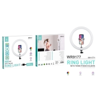 IKREA WR9177 ANILLO DE LUZ LED RGB MULTICOLORES CON 1 SOPORTE DE MÓVIL INTERFAZ USB 30CM 12''