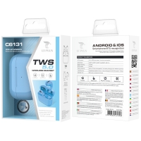 LT PLUS C6131 AURICULARES PRO INALÁMBRICOS TWS V5.0 COLORIDOS MACARON AZUL