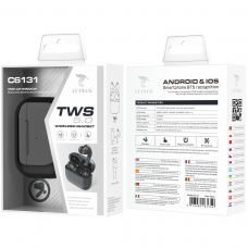 LT PLUS C6131 AURICULARES PRO INALÁMBRICOS TWS V5.0 COLORIDOS MACARON NEGRO