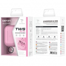 LT PLUS C6131 AURICULARES PRO INALÁMBRICOS TWS V5.0 COLORIDOS MACARON ROSA