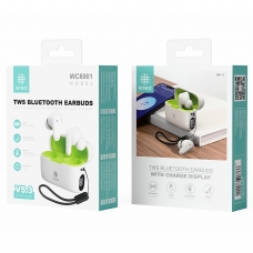 IKREA WC8901 AURICULARES INALÁMBRICOS TWS BLUETOOTH CON MINI PANTALLA DIGITAL BLANCO