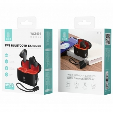 IKREA WC8901 AURICULARES INALÁMBRICOS TWS BLUETOOTH CON MINI PANTALLA DIGITAL NEGRO