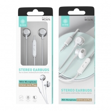 IKREA WC3476 AURICULARES STEREO CON MICRÓFONO 3.5MM BLANCO 1.2M