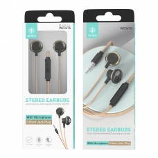 IKREA WC3476 AURICULARES STEREO CON MICRÓFONO 3.5MM DORADO 1.2M