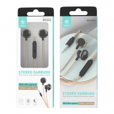 IKREA WC3476 AURICULARES STEREO CON MICRÓFONO 3.5MM DORADO 1.2M