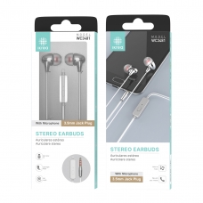 IKREA WC3481 AURICULARES STEREO CON MICRÓFONO 3.5MM BLANCO 1.2M 