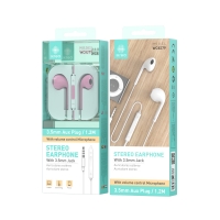 IKREA WC8279 AURICULARES STEREO ABS+TPE 3.5MM 1.2M ROSA