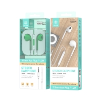 IKREA WC8279 AURICULARES STEREO ABS+TPE 3.5MM 1.2M VERDE
