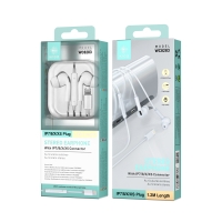 IKREA WC8283 AURICULARES STEREO 3ª GENERACIÓN ABS+TPE CONECTOR LIGHTNING 1.2M BLANCO