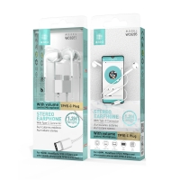 IKREA WC8285 AURICULARES STEREO PARA HUAWEI ABS CONECTOR TYPE-C 1.2M BLANCO