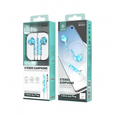 IKREA WC8423 AURICULARES STEREO 3.5MM TPE COLOR AZUL ESTAMPADO