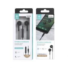 IKREA WC8503 AURICULARES ESTÉREO CON MICRÓFONO 3.5MM 1.2M NEGRO