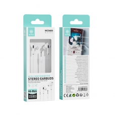 IKREA WC9489 AURICULARES HI-RES STEREO CON GOMA CONECTOR AUDIO JACK 3.5MM BLANCO