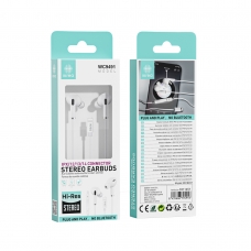 IKREA WC9491 AURICULARES HI-RES STEREO CON GOMA CONECTOR LIGHTNING BLANCO