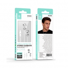 IKREA WC9540 AURICULARES STEREO TYPE-C CON CLIP PARA LA OREJA BLANCO