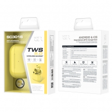 ISER SC3016 AURICULARES INALÁMRBICOS DEPORTIVOS POP-UP TWS 5.0 AMARILLO