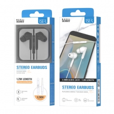 ISER SC3022 AURICULAR CON GOMA AUDIO JACK 3.5MM NEGRO
