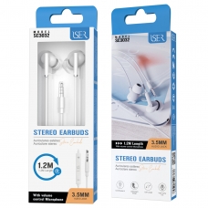 ISER SC3032 AURICULAR CON CONECTOR AUDIO JACK 3.5MM 1.2M BLANCO
