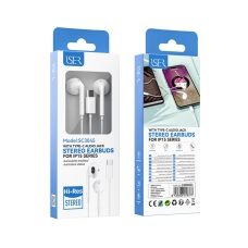 ISER SC3045 AURICULARES CON CONECTOR TYPE-C PARA SERIES IPHONE 15 BLANCO