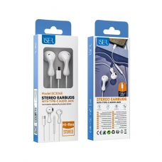 ISER SC3048 AURICULARES ESTÉREO HI-RES CON CONECTOR TYPE-C BLANCO