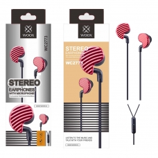 WOOX WC2773 AURICULARES STEREO CON MICROFONO ROJO