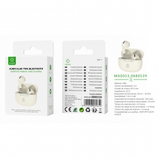 MX0053 TWS Auriculares Inalámbricos V5.3 JL6983D2 300mAH/30mAH -apricot