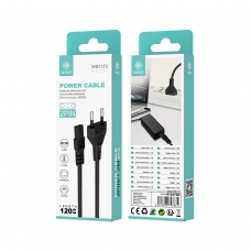IKREA WB1372 CABLE DE ALIMENTACIÓN PVC 2 PINES 1.2M NEGRO