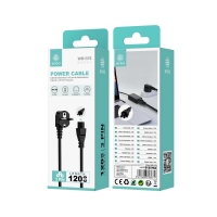 IKREA WB1376 CABLE DE ALIMENTACIÓN PVC 3 PINES 1.2M NEGRO