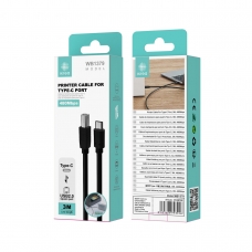 IKREA WB1379 CABLE DE IMPRESORA PVC TYPE-C(MACHO) TO USB/BM(MACHO) 3M