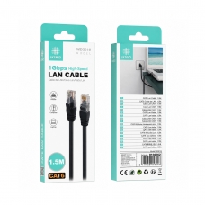 IKREA WB3016 LAN CABLE 1GBPS ALTA VELOCIDAD CAT6 1.5M NEGRO