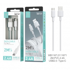 IKREA WB1167 CABLE DE DATOS TYPE-C 2.4A 2M BLANCO