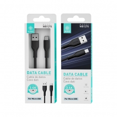 IKREA WB1275 CABLE DE DATOS PVC MICRO USB 2.4A 3M NEGRO