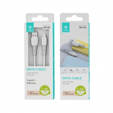IKREA WB1280 CABLE SILICONA LÍQUIDA LIGHTNING 3.4A 1M BLANCO