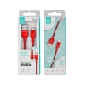 IKREA WB1282 CABLE ACABADO ALUMINIO+TRENZADO TYPE-C 3.4A 1M ROJO