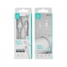 IKREA WB1284 CABLE ACABADO ALUMINIO+TRENZADO MICRO USB 2.4A 2M BLANCO