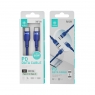 IKREA WB1287 CABLE PD ACABADO ALUMINIO+TRENZADO TYPE-C TO TYPE-C 60W 3A 1M AZUL