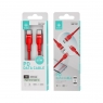 IKREA WB1287 CABLE PD ACABADO ALUMINIO+TRENZADO TYPE-C TO TYPE-C 60W 3A 1M ROJO