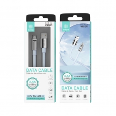 IKREA WB1291 CABLE SILICONA LÍQUIDA MICRO USB 3.4A 1M AZUL