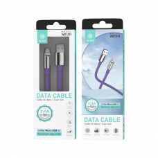 IKREA WB1291 CABLE SILICONA LÍQUIDA MICRO USB 3.4A 1M3A MORADO