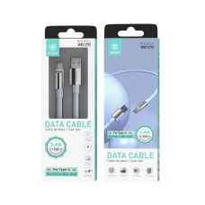 IKREA WB1292 CABLE SILICONA LÍQUIDA TYPE-C 3.4A 1M AZUL