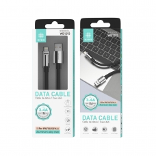 IKREA WB1293 CABLE SILICONA LÍQUIDA LIGHTNING 3.4A 1M NEGRO