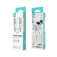 IKREA WB1322 CABLE PD TRENZADO TYPE-C TO LIGHTNING PVC 1M 30W 3.4A BLANCO
