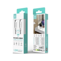 IKREA WB1333 CABLE PD TYPE-C TO TYPE-C PARA SERIES IPHONE 15 100W 1.5M BLANCO