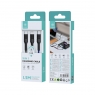 IKREA WB1335 CABLE TRENZADO 3 EN 1 TYPE-C TO MICRO USB/LIGHTNING/TYPE-C 1.5M 3.4A NEGRO