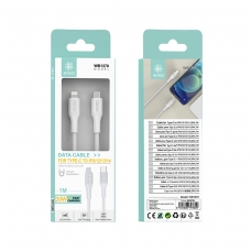 IKREA WB1370 CABLE DE CARGA RÁPIDA TYPE-C TO LIGHTNING 30W 1M BLANCO